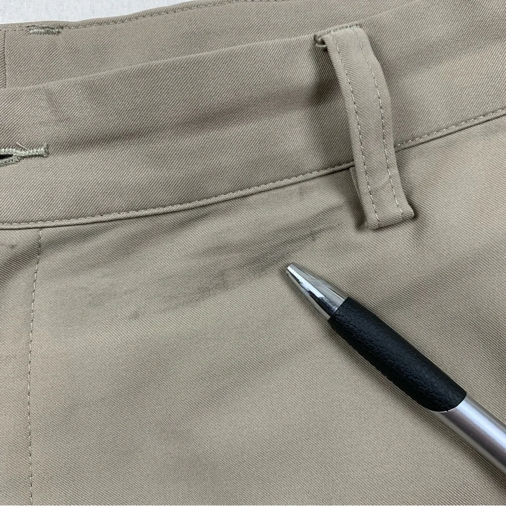 Adidas Climalite Pants Mens 38x31 Beige Flat Front‎ Polyester Golf Outdoor Sport